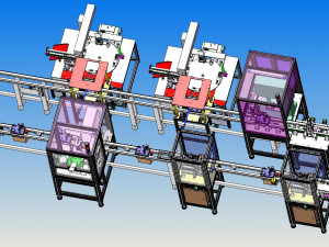 automobile door lock production line 3D 模型
