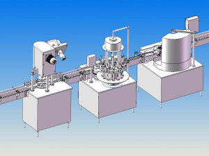 automatic bottled beverage production line Modello 3D