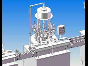 automatic bottled beverage production line Modello 3D