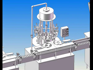 automatic bottled beverage production line 3D Model