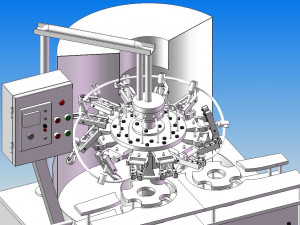 automatic bottled beverage production line Modello 3D