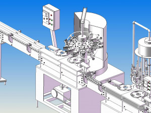 automatic bottled beverage production line Modello 3D