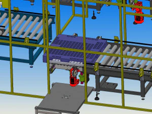 automatic palletizing and winding packaging production line 3D Model