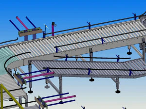 automatic palletizing and winding packaging production line 3D Model