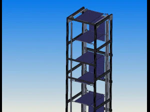 automatic palletizing and winding packaging production line 3D Model