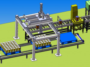 automatic enameled wire conveyor line Model 3D