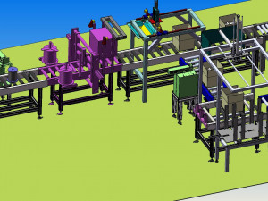 automatic enameled wire conveyor line Model 3D