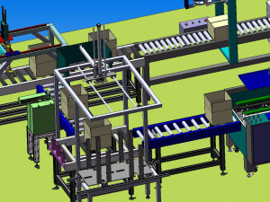 automatic enameled wire conveyor line Model 3D
