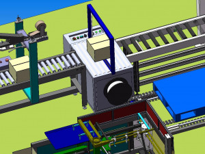 automatic enameled wire conveyor line Model 3D