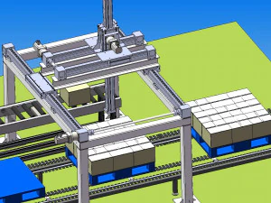 automatic enameled wire conveyor line 3D Model