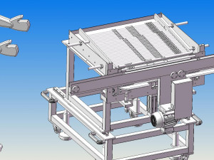production line model of european automatic grinder Modelo 3D