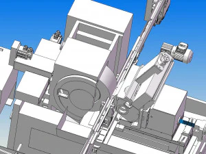 production line model of european automatic grinder 3D Model