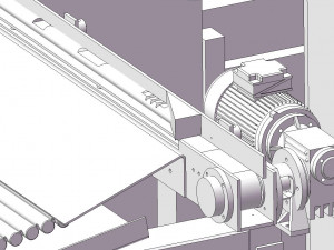 production line model of european automatic grinder Modelo 3D