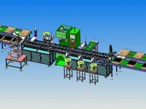 universal joint production line Model 3D