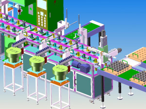 universal joint production line 3D Модель