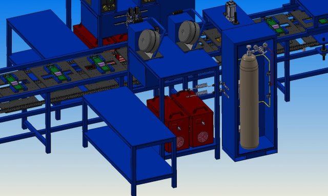 automatic welding production line 3D मॉडल .c4d .max .obj .3ds .fbx .stl .blend 