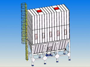 80000 air volume cartridge filter inclined cartridge filter Modèle 3D