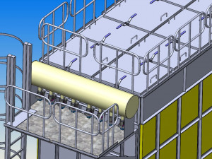 bag filter 112 bags pulse bag filter 3D Модель