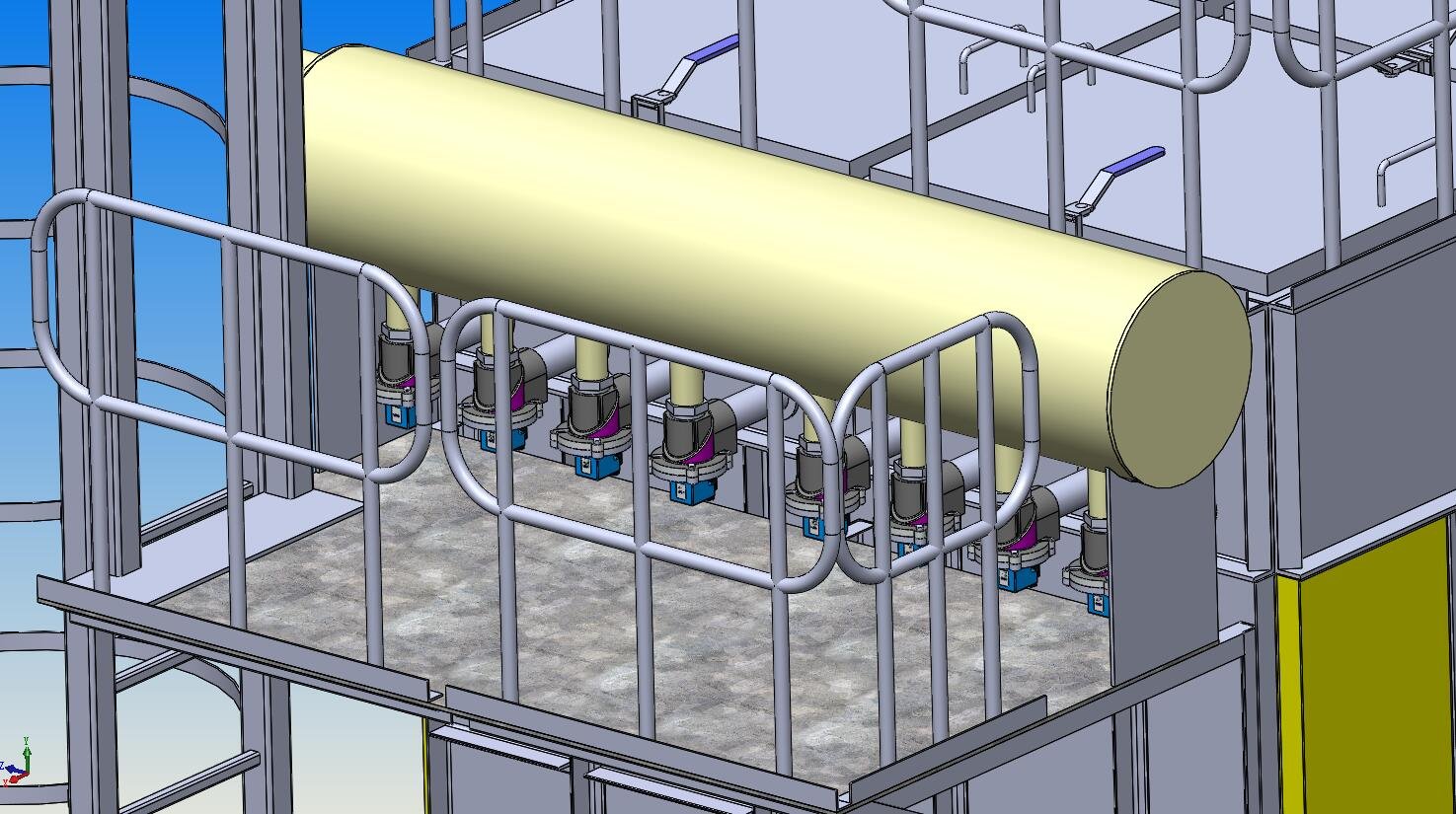 Bag filter 112 bags pulse bag filter 3D Model in Machines
