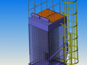of pulse bag filter Modelo 3D