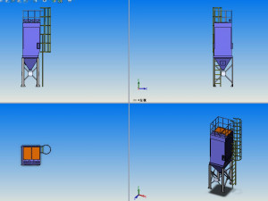 of pulse bag filter Modelo 3D