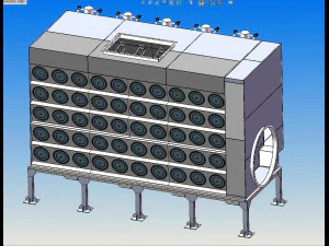dust collector assembled with sheet metal in wood industry 3D Model