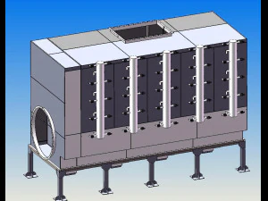 dust collector assembled with sheet metal in wood industry 3D Model