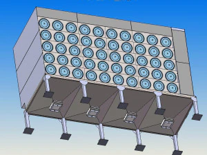 dust collector assembled with sheet metal in wood industry 3D Model