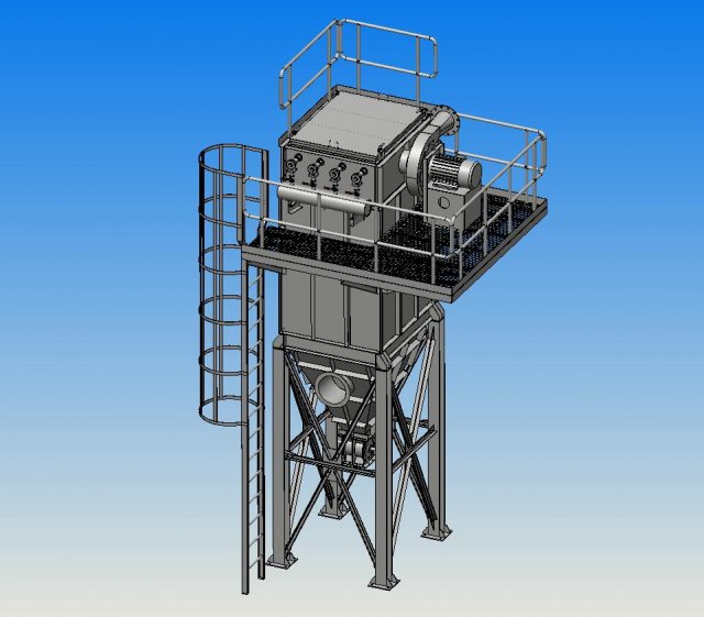 of water film precipitator Modello 3D .c4d .max .obj .3ds .fbx .stl .blend 