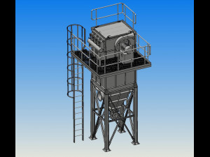 of water film precipitator Modello 3D