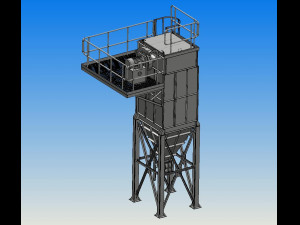 of water film precipitator Modello 3D