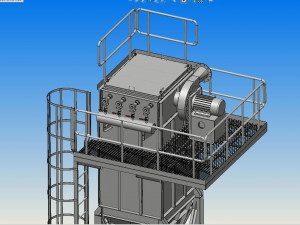 of water film precipitator Modello 3D