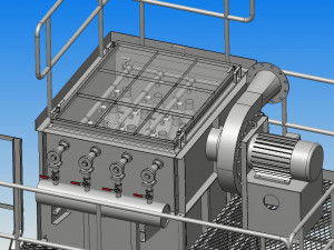 of water film precipitator Modello 3D