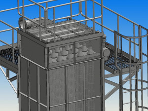 of water film precipitator Modello 3D