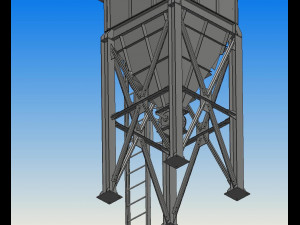 of water film precipitator Modello 3D