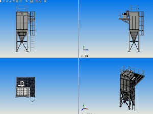 of water film precipitator Modello 3D