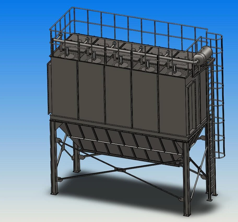 air box pulse bag filter 3D Model .c4d .max .obj .3ds .fbx .stl .blend