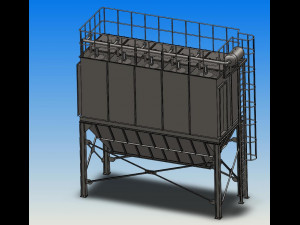 air box pulse bag filter 3D Model