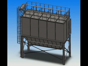 air box pulse bag filter 3D Model
