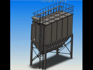 air box pulse bag filter 3D Model