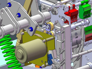 mechanism model of circuit breaker with star gear reducer Modelo 3D