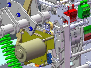 mechanism model of circuit breaker with star gear reducer 3D Model