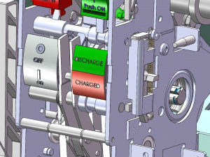 mechanism model of circuit breaker with star gear reducer Modelo 3D