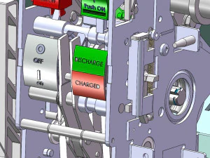 mechanism model of circuit breaker with star gear reducer 3D Model