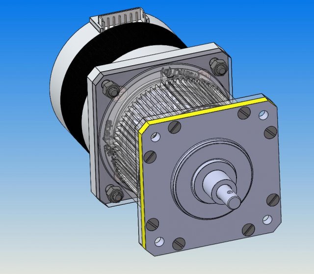 three stage planetary gearbox 3D Model .c4d .max .obj .3ds .fbx .stl .blend 