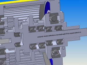 three stage planetary gearbox 3D Model