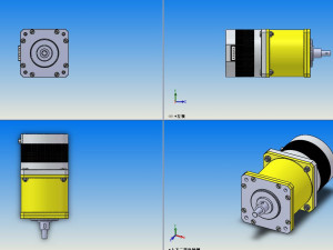 three stage planetary gearbox 3D Model