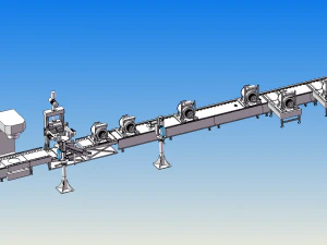 proceso de montaje del motor de la l&iacute;nea de montaje de la m&aacute;quina de tracci&oacute;n del ascensor Modelo 3D