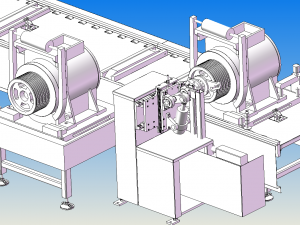elevator traction machine assembly line motor assembly process 3D-Modell