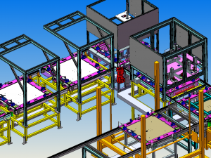 automobile skylight assembly line 3D Model